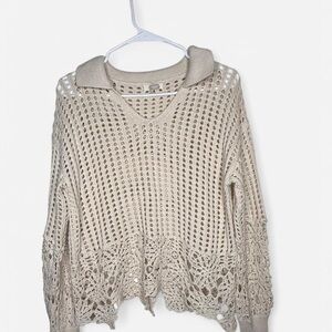 Women's Cream Knit Sweater